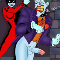 Harley dominates the Joker in black latex boots xl-toons.win