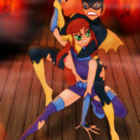 Batgirl and Starfire have a hot catfight xl-toons.win