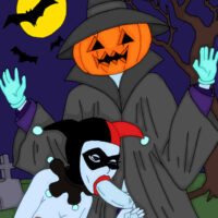 Horny Harley and the Joker have fun on Halloween xl-toons.win