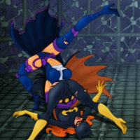 Batgirl and Huntress in lesbian battle xl-toons.win