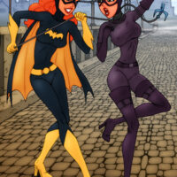 Batgirl drills Catwoman’s pussy with a dildo! xl-toons.win