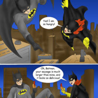 Batgirl wants a bite out of Batman’s hot dog! xl-toons.win