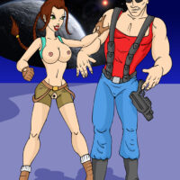 Lara Croft has bondage sex with Duke Nukem xl-toons.win