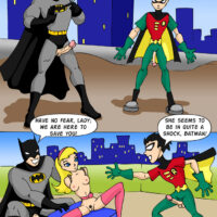 Batman and Robin gangbanging a sexy blonde chick xl-toons.win
