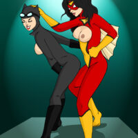 Spiderwoman and Catwoman having hot lesbian action xl-toons.win