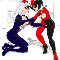 Black Cat and Harley Quinn fight, fight, fight! xl-toons.win