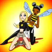 Bumblebee and Terra enjoy lesbian bondage fun xl-toons.win