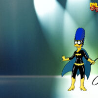 Marge Simpson in naughty Batgirl outfit wallpaper xl-toons.win