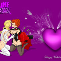 Hot Valentines Day wallpaper featuring the White Queen and Black Queen xl-toons.win
