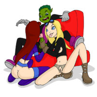 Beast Boy gets naughty with Starfire and Terra xl-toons.win